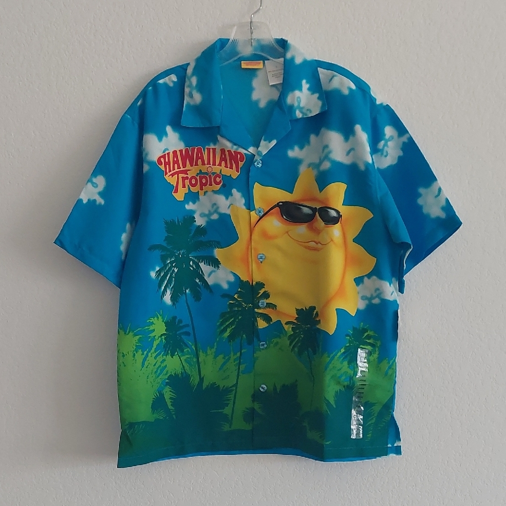 HAWAIIAN TROPIC Men's Licensed Campshirt NWT